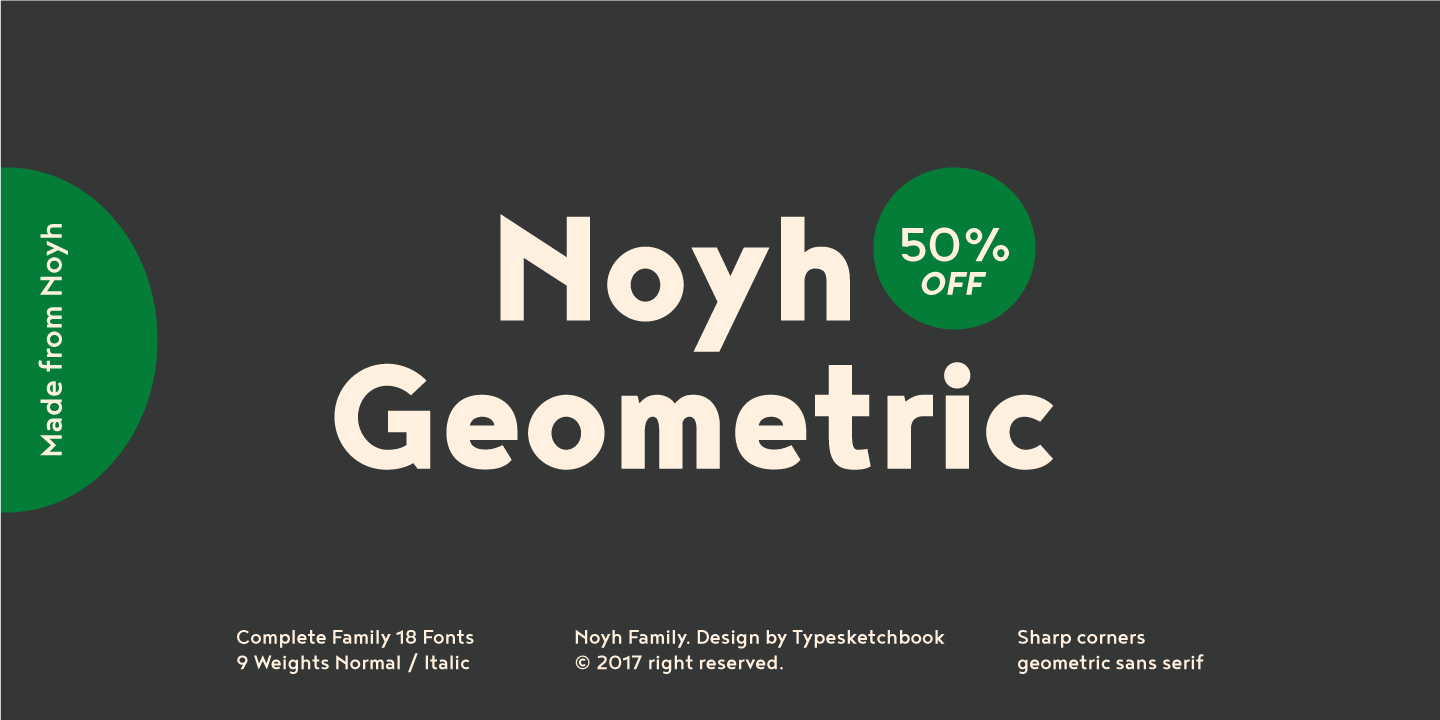 Ejemplo de fuente Noyh Geometric Slim #12